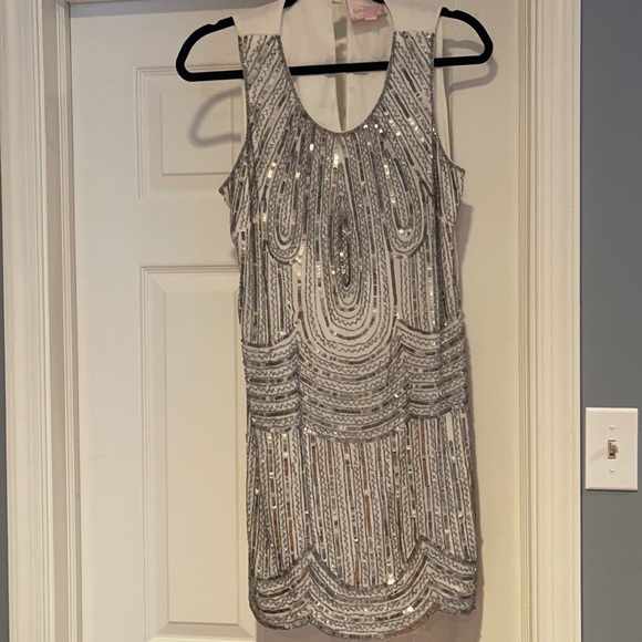 Romeo & Juliet Couture Dresses & Skirts - Romeo & Juliet Couture Sparkly Embellished Cocktail Dress Size M Prom Y2K